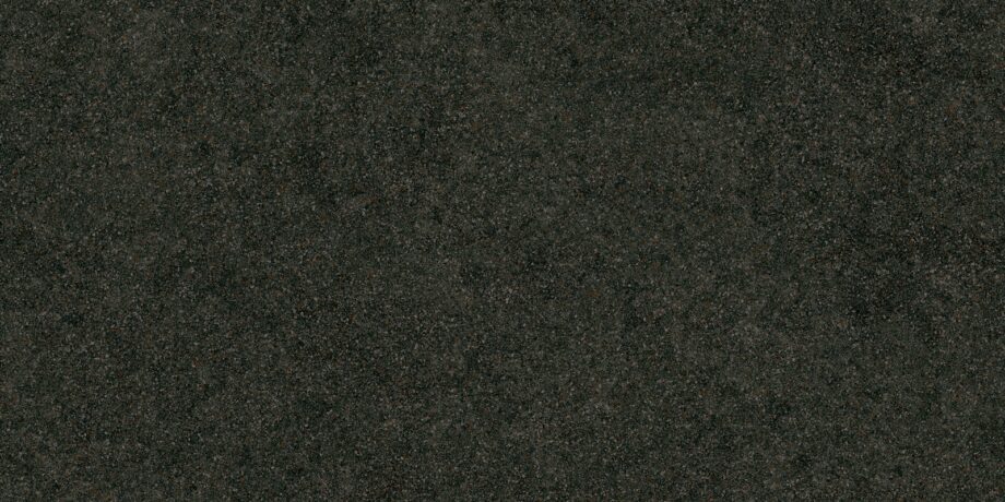 017.869.0157.12449-1 Matte Bodenfliese aus Feinsteinzeug in Terrazzo-Optik Tau Tornares Teide Black, 60x120 cm, 10,5 mm, Schwarz, rektifiziert