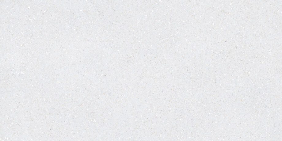 017.869.0108.14236-1 Matte Bodenfliese aus Feinsteinzeug in Terrazzo-Optik Tau Sassy White, 60x120 cm, 10,5 mm, Weiß, R10, rektifiziert