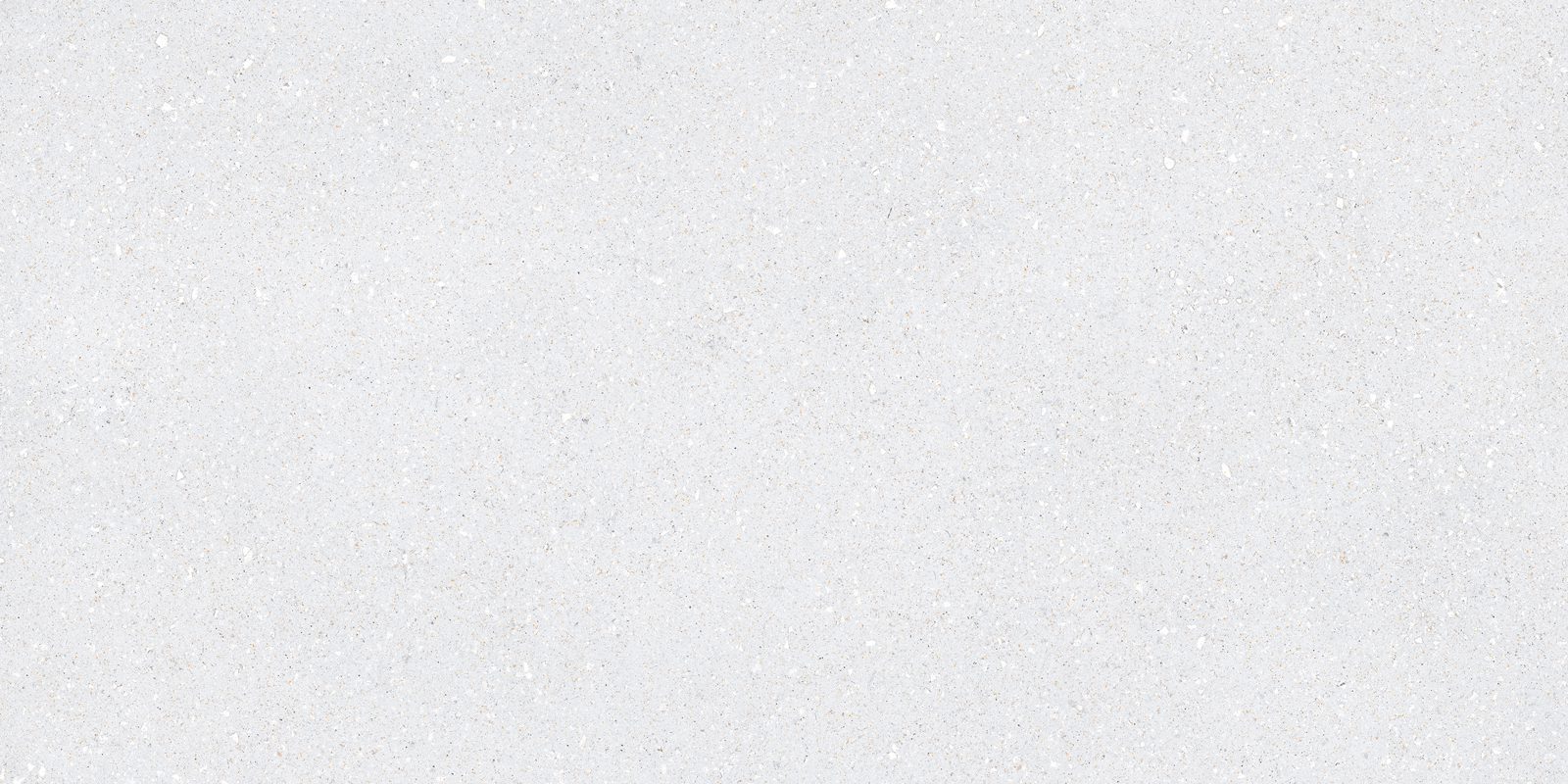 Matte Bodenfliese aus Feinsteinzeug in Terrazzo-Optik Tau Sassy White, 60x120 cm, 10,5 mm, Weiß, R10, rektifiziert