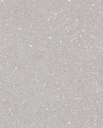 Matte Bodenfliese aus Feinsteinzeug in Terrazzo-Optik Tau Sassy Silver, 60x120 cm, 10,5 mm, Silbergrau, R10, rektifiziert