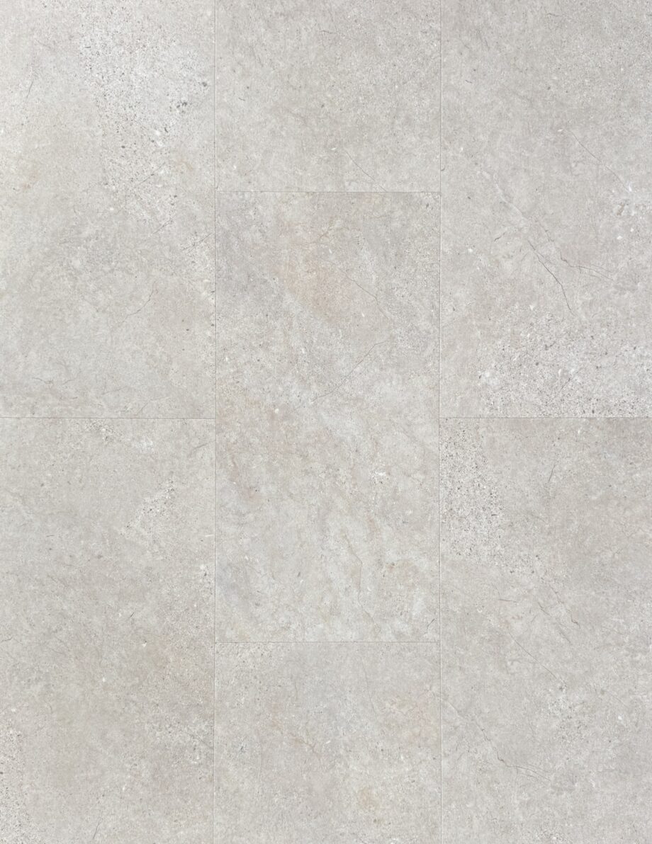 186021-1 Wasserfeste SPC-Vinylfliese Beige Limestone, 30,5x61 cm, 5,5 mm, mit integrierter Trittschalldämmung