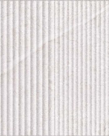 Keramik-Wandfliese in Steinoptik mit Relief Tau Lithos Wall Relief Pearl, 30x90 cm, 8,7 mm, Perlgrau, rektifiziert
