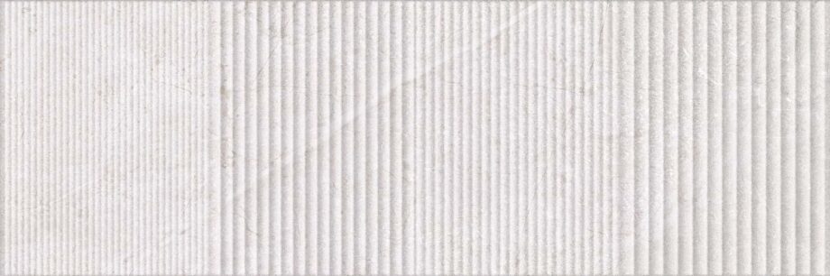 031.872.0169.16743-1 Keramik-Wandfliese in Steinoptik mit Relief Tau Lithos Wall Relief Pearl, 30x90 cm, 8,7 mm, Perlgrau, rektifiziert