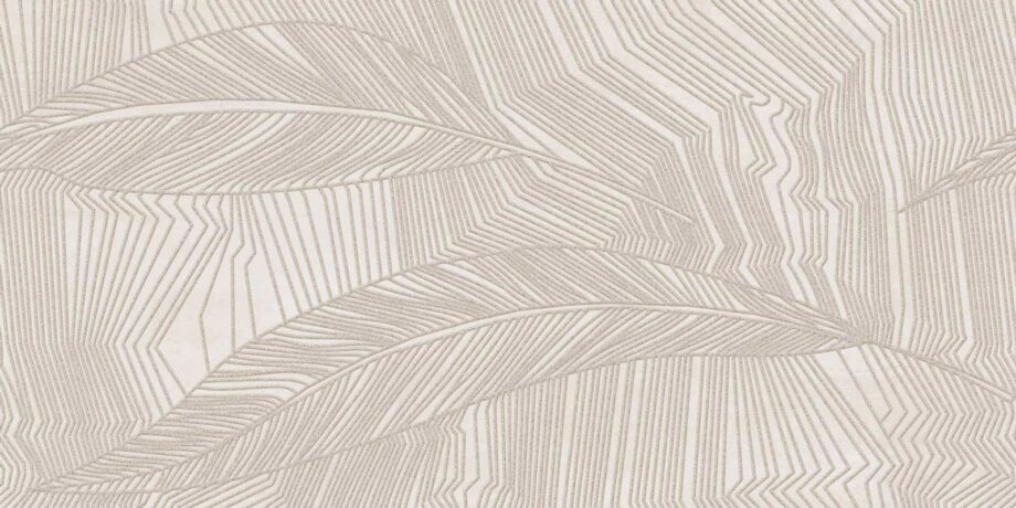 Dekor-Wandfliese aus Keramik in Metalloptik Tau Corten Wall Decor Ivory, 30x60 cm, Elfenbein