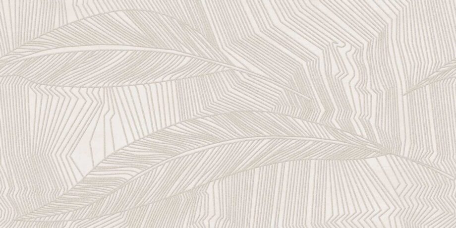 Dekor-Wandfliese aus Keramik in Metalloptik Tau Corten Wall Decor Linen, 30x60 cm, Leinenbeige