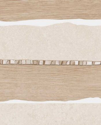 Dekor-Wandfliese aus Keramik Tau Lithos Wall Brading Linen, 30x90 cm, Leinenbeige