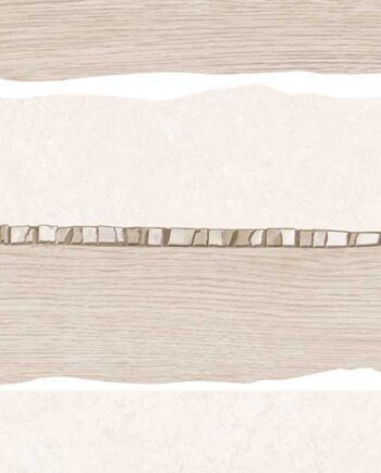 Dekor-Wandfliese aus Keramik Tau Lithos Wall Brading White, 30x90 cm, Weiß