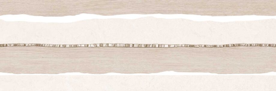 032.896.0108.03047-1 Dekor-Wandfliese aus Keramik Tau Lithos Wall Brading White, 30x90 cm, Weiß