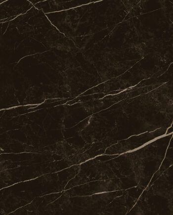 Matte Bodenfliese aus Feinsteinzeug in Marmoroptik Tau Elite Black, 90x90 cm, Schwarz, R10, rektifiziert