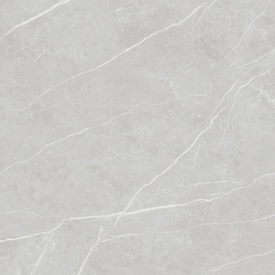 035.120.0183.09213-1 Matte Bodenfliese aus Feinsteinzeug in Marmoroptik Tau Elite Silver, 120x120 cm, 9 mm, Silbergrau, R10, rektifiziert