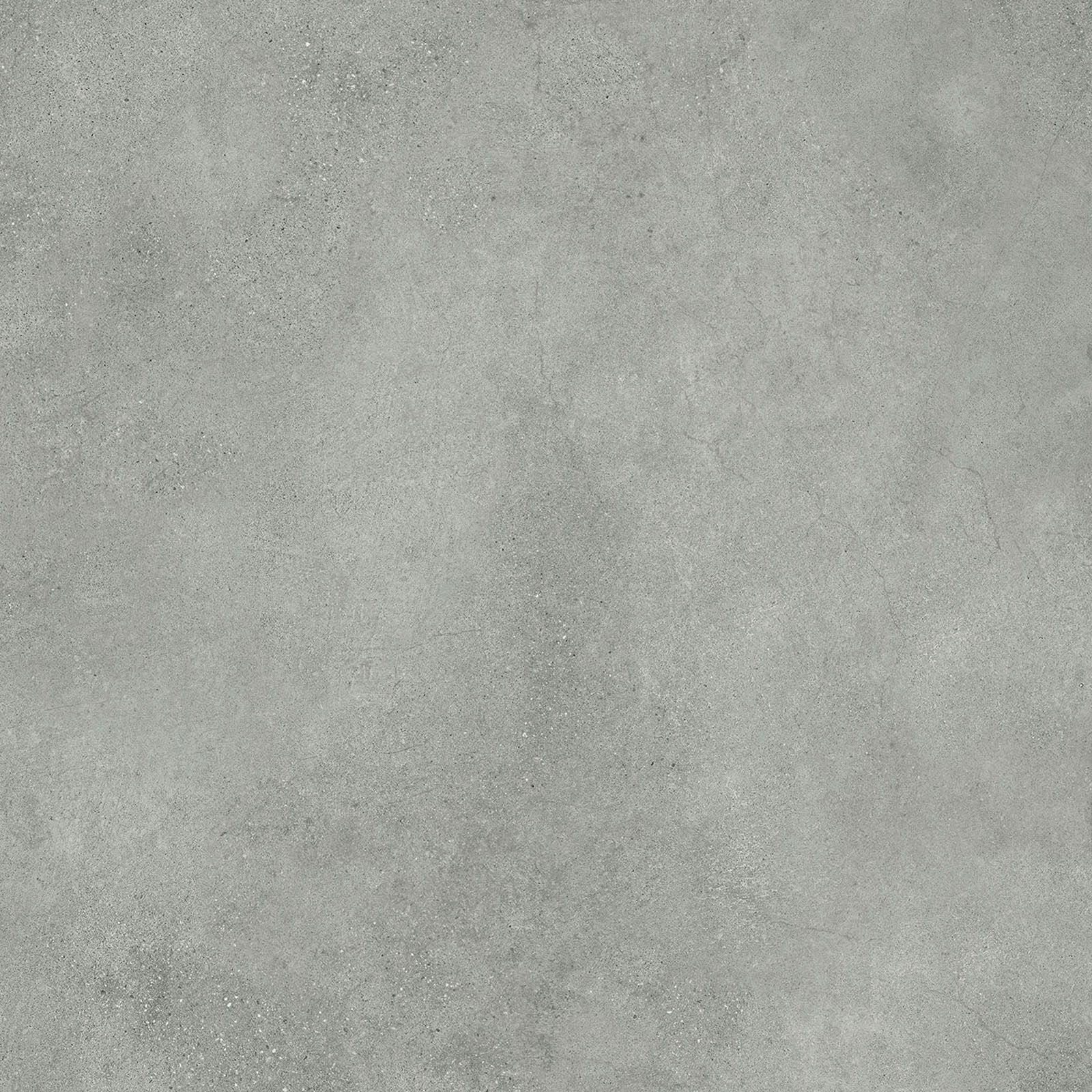 Matte Bodenfliese aus Feinsteinzeug in Betonoptik Tau Integra Gray, 120x120 cm, 9 mm, Grau, R10, rektifiziert