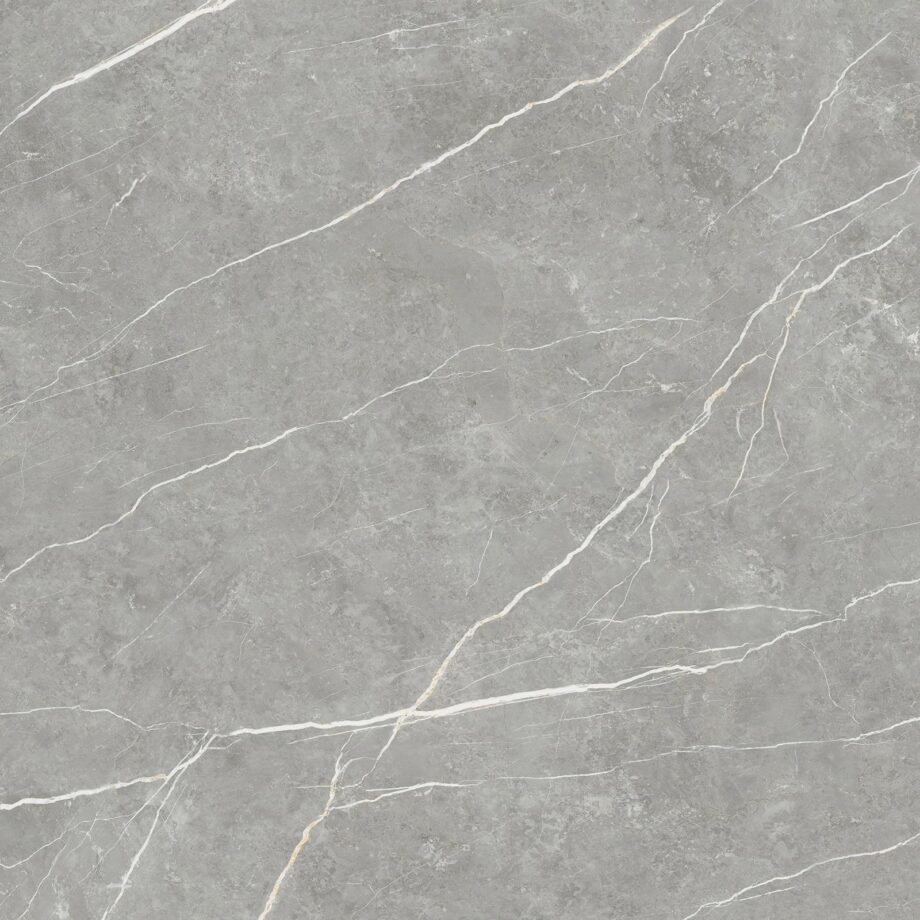 035.120.0368.09213-1 Matte Bodenfliese aus Feinsteinzeug in Marmoroptik Tau Elite Gray, 120x120 cm, 9 mm, Grau, R10, rektifiziert