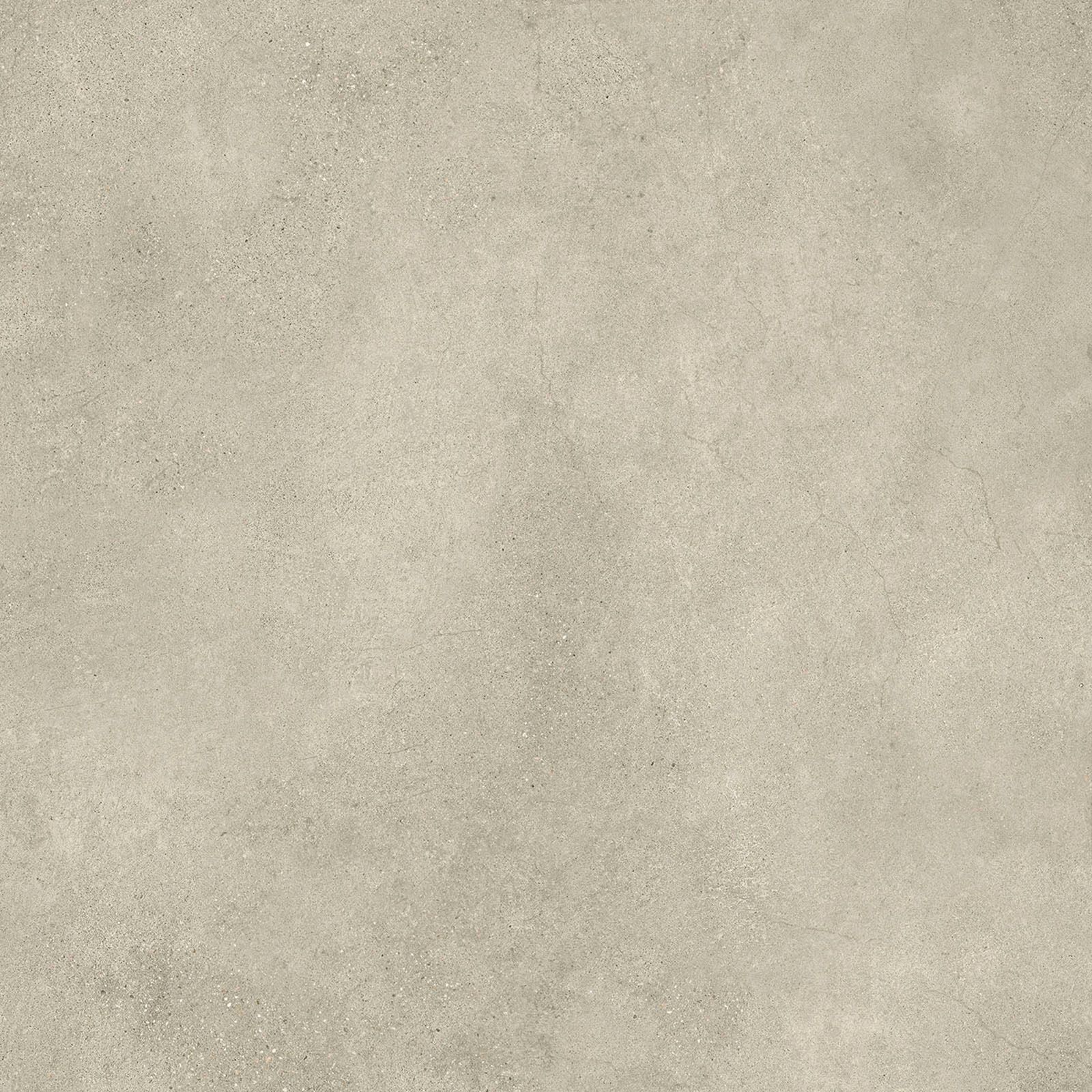 Matte Bodenfliese aus Feinsteinzeug in Betonoptik Tau Integra Greige, 120x120 cm, 9 mm, Greige, R10, rektifiziert