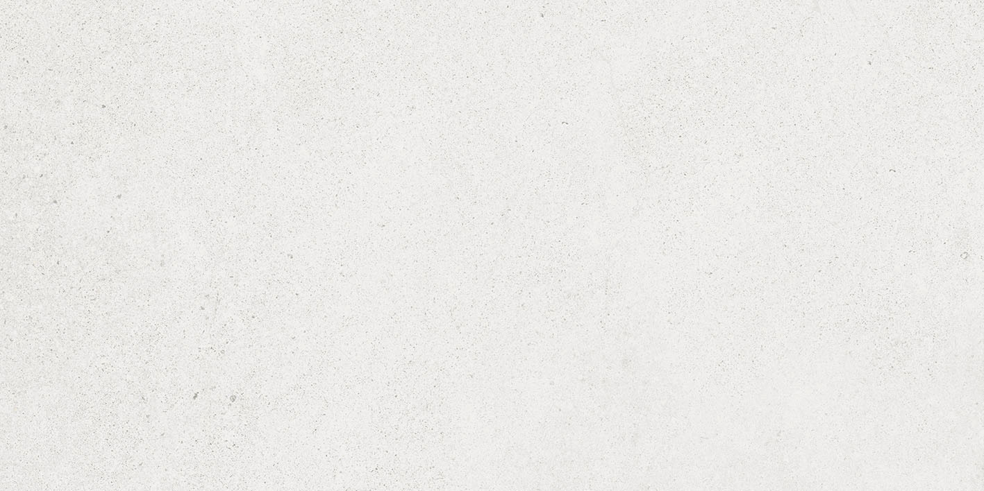 Matte Bodenfliese aus Feinsteinzeug in Betonoptik Tau Integra White, 30x60 cm, 9 mm, Weiß, R10, rektifiziert