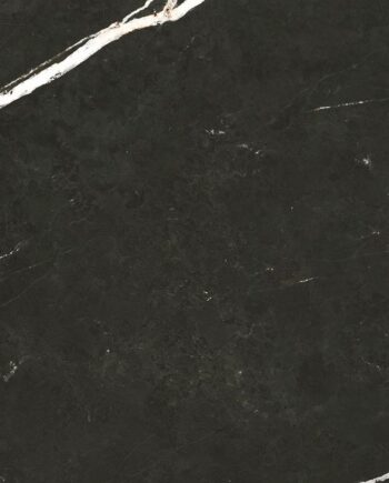 Matte Bodenfliese aus Feinsteinzeug in Marmoroptik Tau Elite Black, 30x60 cm, 9 mm, Schwarz, R10, rektifiziert