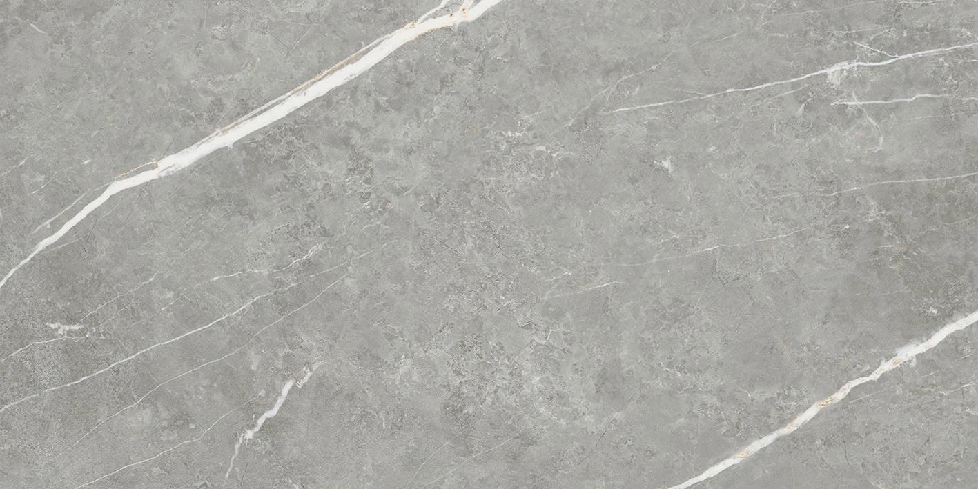 Matte Bodenfliese aus Feinsteinzeug in Marmoroptik Tau Elite Gray, 30x60 cm, 9 mm, Grau, R10, rektifiziert