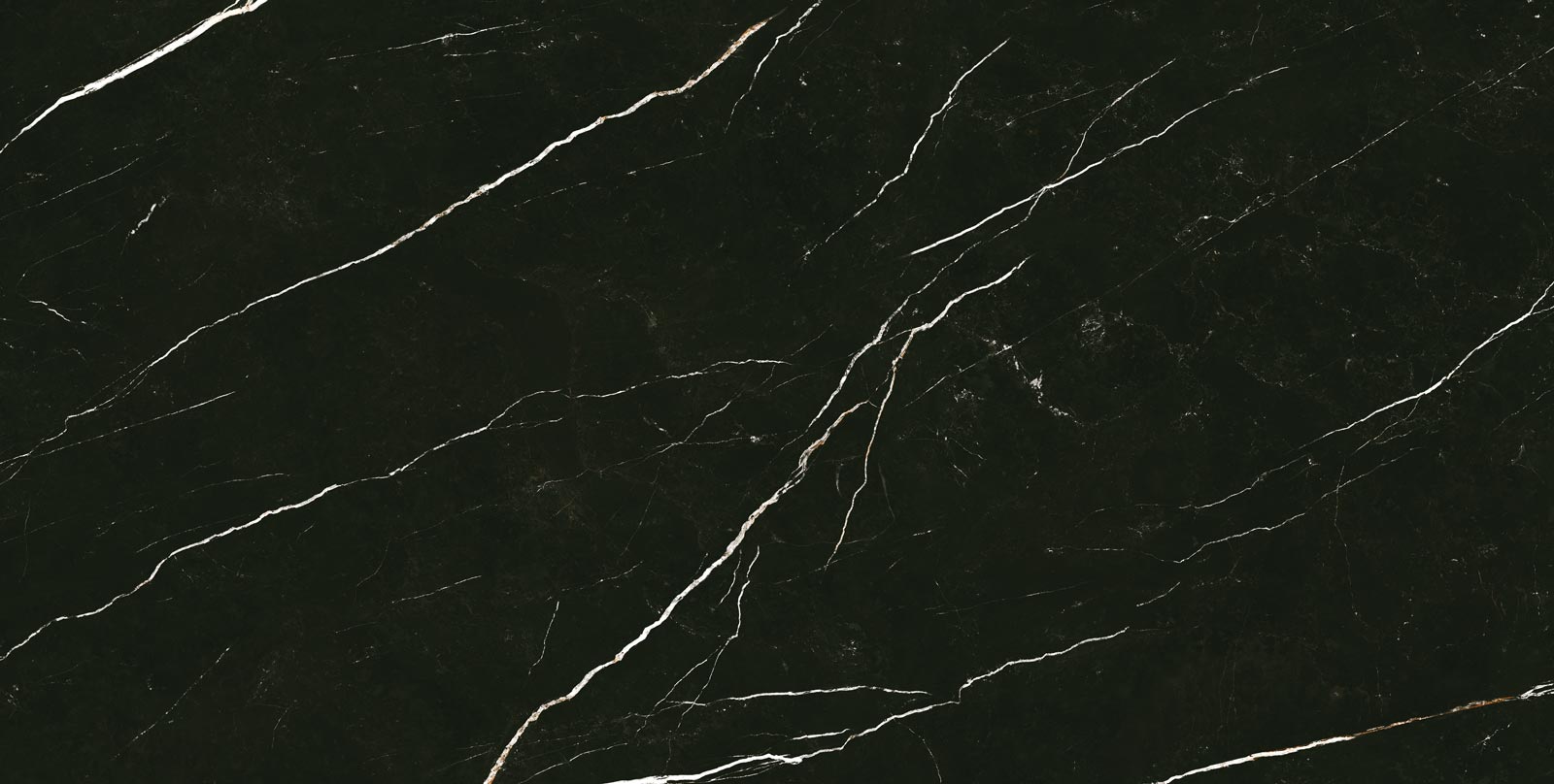 Matte Bodenfliese aus Feinsteinzeug in Marmoroptik Tau Elite Black, 90x180 cm, 11 mm, Schwarz, R10, rektifiziert
