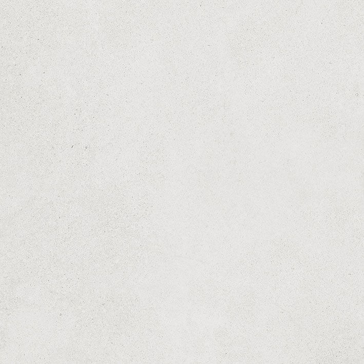 Matte Bodenfliese aus Feinsteinzeug in Betonoptik Tau Integra White, 60x60 cm, 9 mm, Weiß, R10, rektifiziert