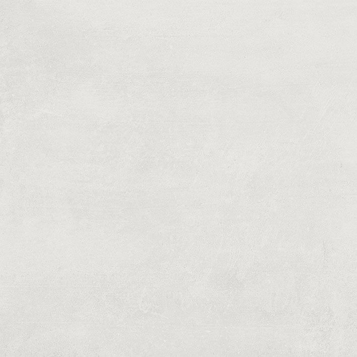 Matte Bodenfliese aus Feinsteinzeug in Betonoptik Tau Lema White, 60x60 cm, 9 mm, Weiß, R10, rektifiziert