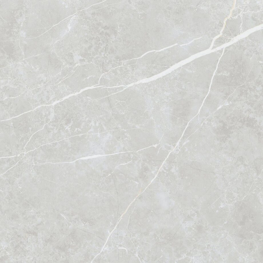 035.840.0183.09213-1 Matte Bodenfliese aus Feinsteinzeug in Marmoroptik Tau Elite Silver, 60x60 cm, 9 mm, Silbergrau, R10, rektifiziert