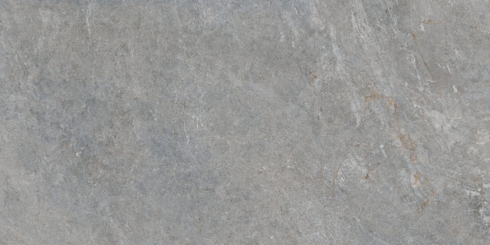 Matte Bodenfliese aus Feinsteinzeug in Steinoptik Tau Caribbean Silver, 60x120 cm, 10,5 mm, Silbergrau, rektifiziert