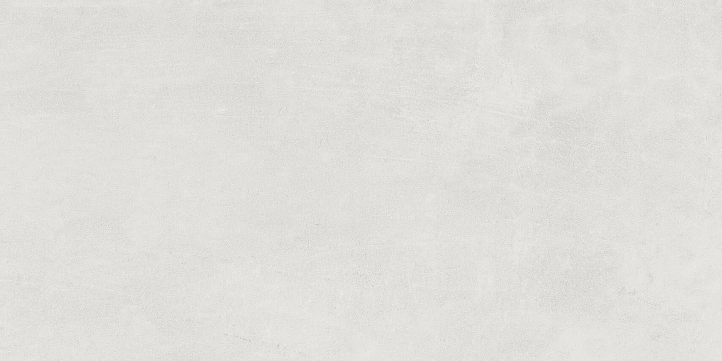 Matte Bodenfliese aus Feinsteinzeug in Betonoptik Tau Lema White, 60x120 cm, 10,5 mm, Weiß, R10, rektifiziert