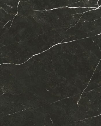 Matte Bodenfliese aus Feinsteinzeug in Marmoroptik Tau Elite Black, 60x120 cm, 10,5 mm, Schwarz, R10, rektifiziert