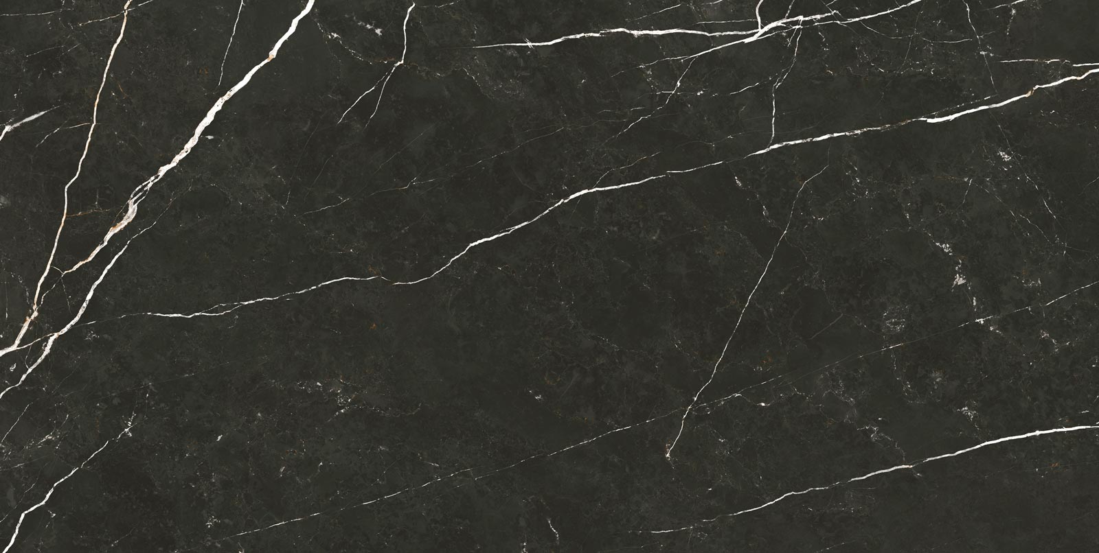 Matte Bodenfliese aus Feinsteinzeug in Marmoroptik Tau Elite Black, 60x120 cm, 10,5 mm, Schwarz, R10, rektifiziert