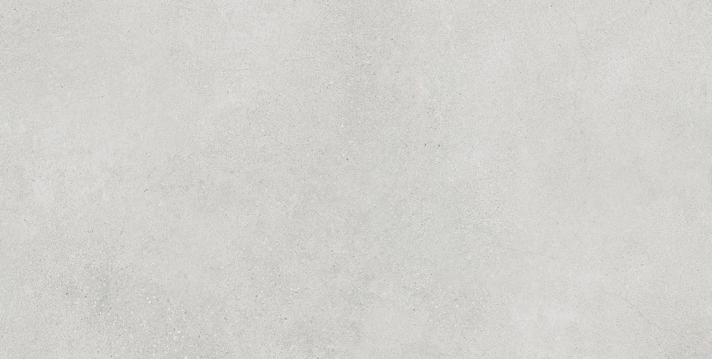 Matte Bodenfliese aus Feinsteinzeug in Betonoptik Tau Integra Pearl, 60x120 cm, 10,5 mm, Perlgrau, R10, rektifiziert