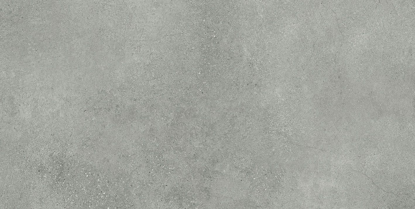 Matte Bodenfliese aus Feinsteinzeug in Betonoptik Tau Integra Gray, 60x120 cm, 10,5 mm, Grau, R10, rektifiziert