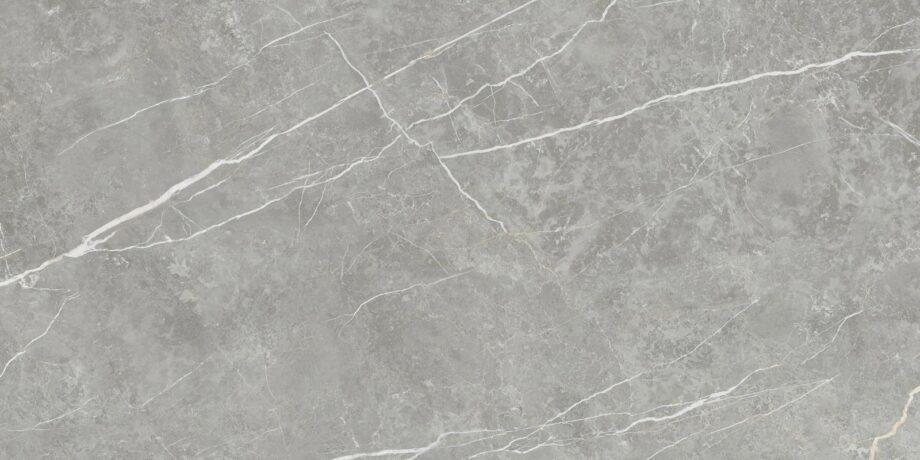 035.869.0368.09213-1 Matte Bodenfliese aus Feinsteinzeug in Marmoroptik Tau Elite Gray, 60x120 cm, 10,5 mm, Grau, R10, rektifiziert