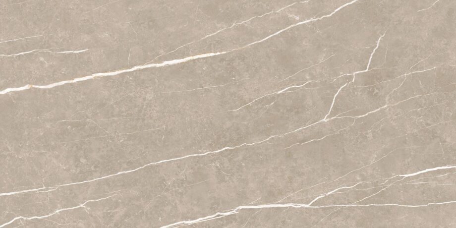 035.869.0408.09213-1 Matte Bodenfliese aus Feinsteinzeug in Marmoroptik Tau Elite Greige, 60x120 cm, 10,5 mm, Greige, R10, rektifiziert