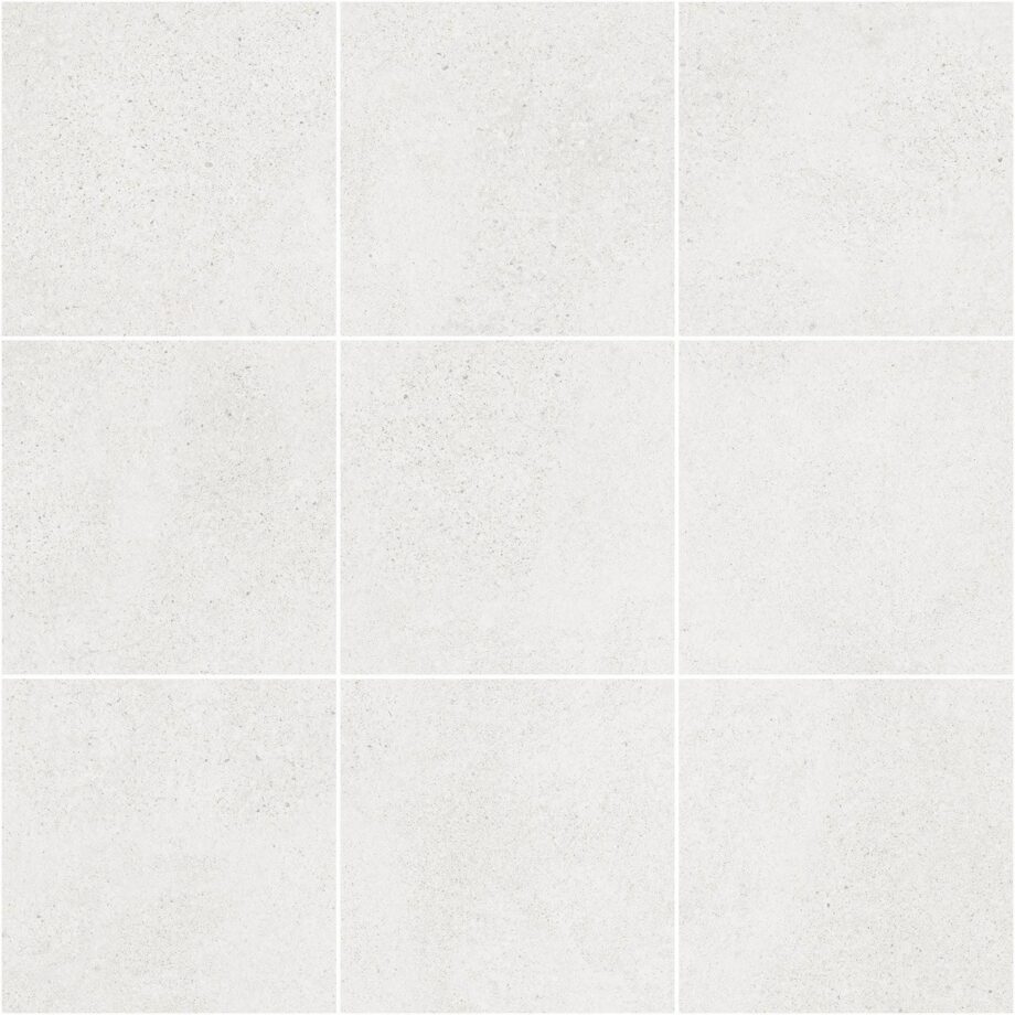 036.280.0108.04400-1 Mosaikfliese aus Feinsteinzeug in Betonoptik Tau Integra White 10x10, 30x30 cm, Weiß