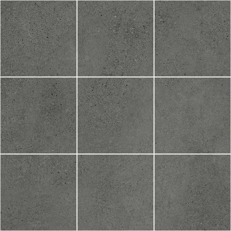 036.280.0294.04400-1 Mosaikfliese aus Feinsteinzeug in Betonoptik Tau Integra Graphite 10x10, 30x30 cm, Graphitgrau