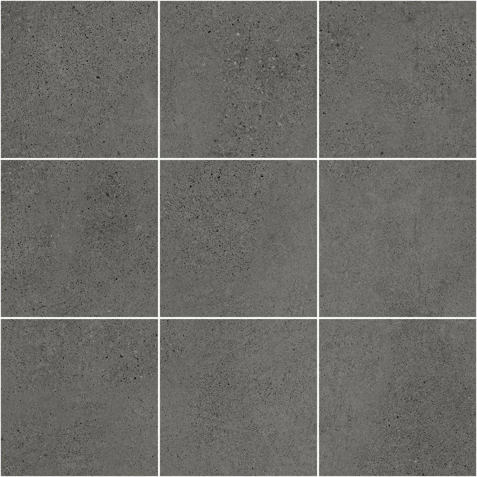 Mosaikfliese aus Feinsteinzeug in Betonoptik Tau Integra Graphite 10x10, 30x30 cm, Graphitgrau