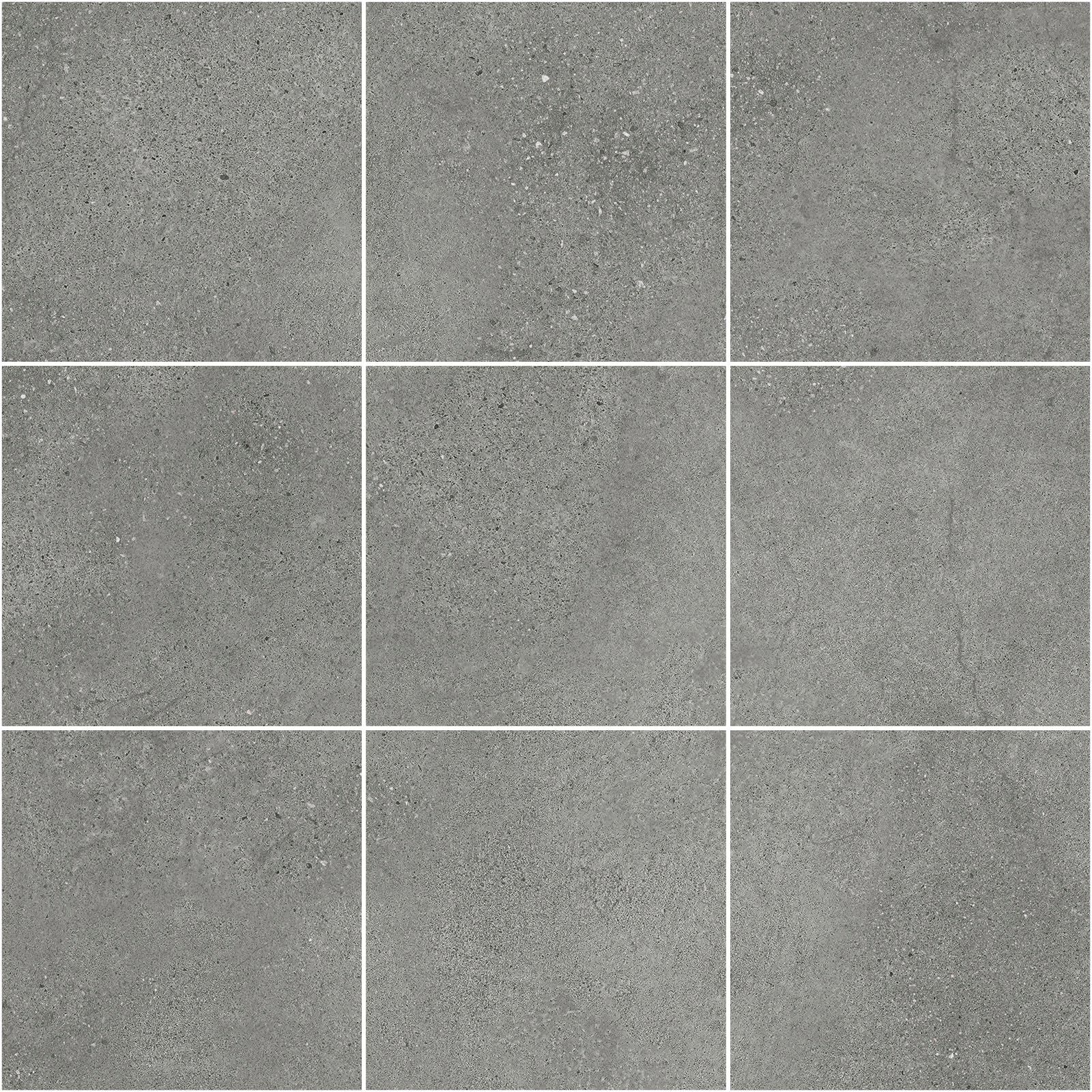 Mosaikfliese aus Feinsteinzeug in Betonoptik Tau Integra Gray 10x10, 30x30 cm, Grau