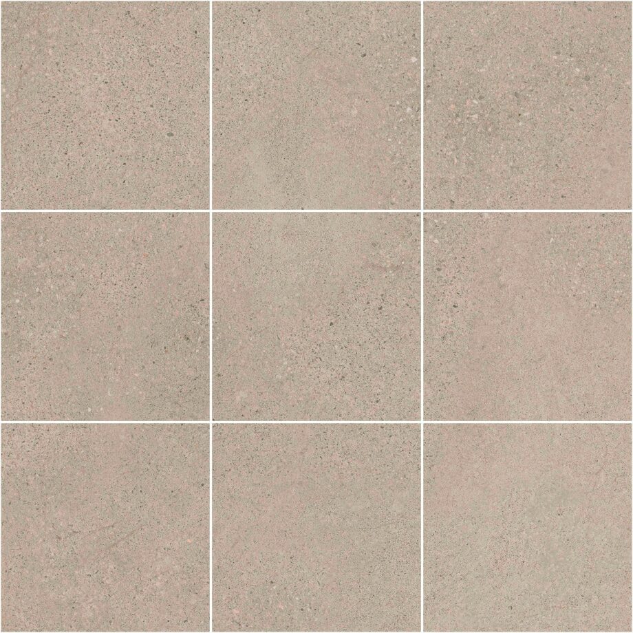036.280.0408.04400-1 Mosaikfliese aus Feinsteinzeug in Betonoptik Tau Integra Greige 10x10, 30x30 cm, Greige