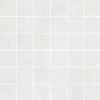 036.281.0108.04400-1 Mosaikfliese aus Feinsteinzeug in Betonoptik Tau Integra White 5x5, 30x30 cm, Weiß