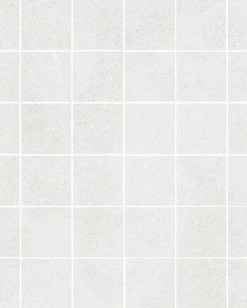 Mosaikfliese aus Feinsteinzeug in Betonoptik Tau Integra White 5x5, 30x30 cm, Weiß