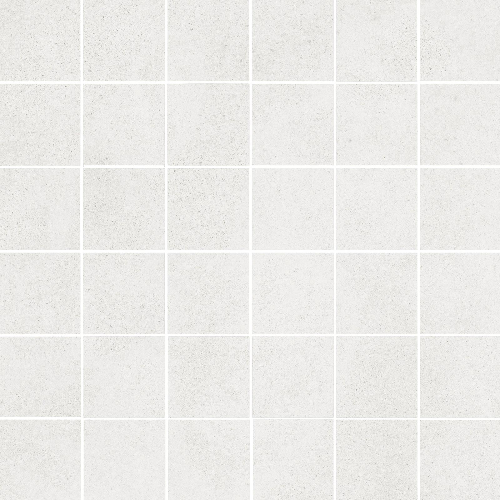 Mosaikfliese aus Feinsteinzeug in Betonoptik Tau Integra White 5x5, 30x30 cm, Weiß