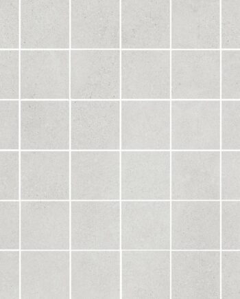 Mosaikfliese aus Feinsteinzeug in Betonoptik Tau Integra Pearl 5x5, 30x30 cm, Perlgrau