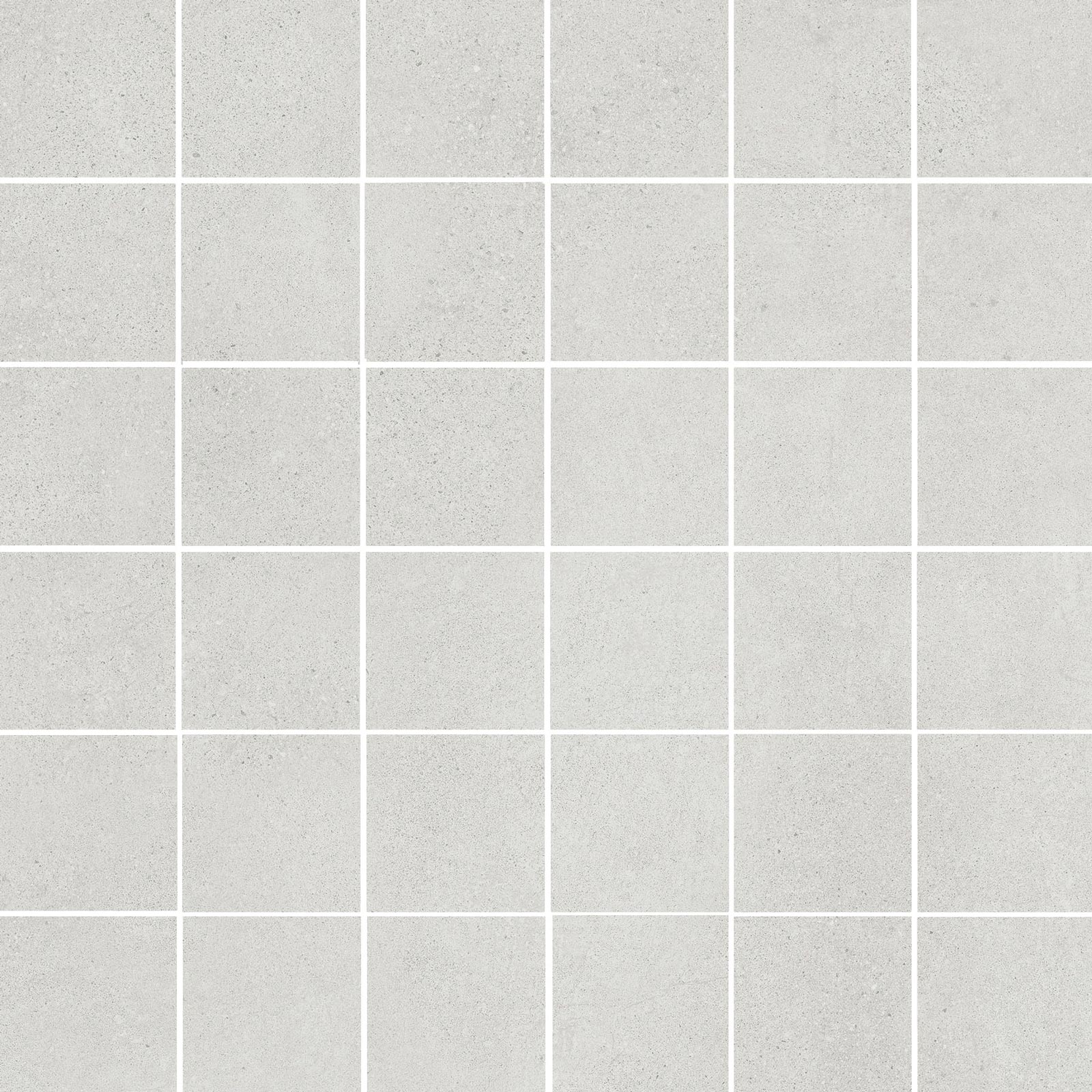Mosaikfliese aus Feinsteinzeug in Betonoptik Tau Integra Pearl 5x5, 30x30 cm, Perlgrau