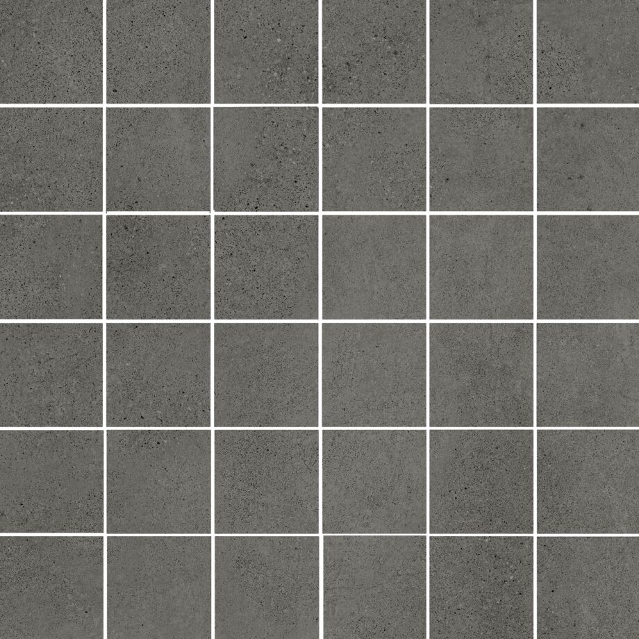 036.281.0294.04400-1 Mosaikfliese aus Feinsteinzeug in Betonoptik Tau Integra Graphite 5x5, 30x30 cm, Graphitgrau