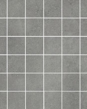 Mosaikfliese aus Feinsteinzeug in Betonoptik Tau Integra Gray 5x5, 30x30 cm, Grau