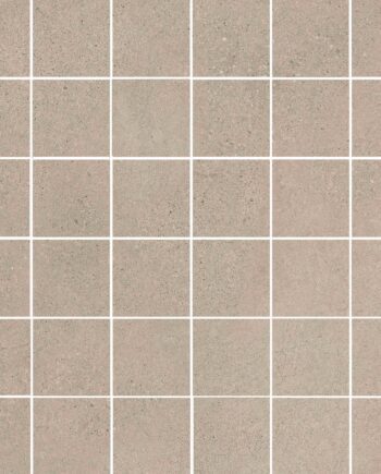 Mosaikfliese aus Feinsteinzeug in Betonoptik Tau Integra Greige 5x5, 30x30 cm, Greige