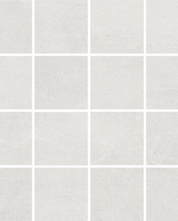 Mosaikfliese aus Feinsteinzeug in Betonoptik Tau Lema White 7x7, 30x30 cm, Weiß