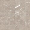 038.281.0408.07981-1 Polierte Mosaikfliese aus Feinsteinzeug in Marmoroptik Tau Elite Greige 5x5 Pol, 30x30 cm, Greige