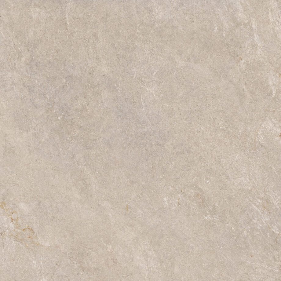 Halbpolierte Bodenfliese aus Feinsteinzeug in Steinoptik Tau Caribbean Light Beige SP, 90x90 cm, Hellbeige, rektifiziert