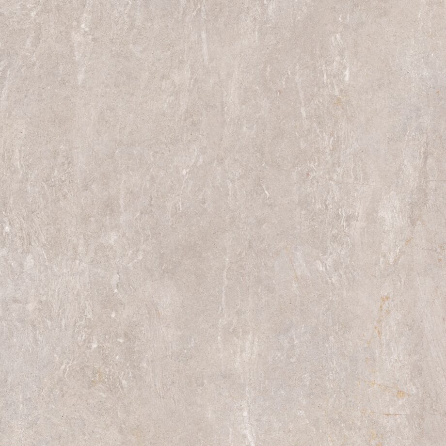 039.120.0108.14047-1 Halbpolierte Bodenfliese aus Feinsteinzeug in Steinoptik Tau Caribbean White SP, 120x120 cm, 9 mm, Weiß, rektifiziert