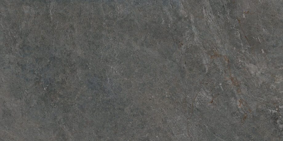 039.869.0294.14047-1 Halbpolierte Bodenfliese aus Feinsteinzeug in Steinoptik Tau Caribbean Graphite SP, 60x120 cm, 10,5 mm, Graphitgrau, rektifiziert